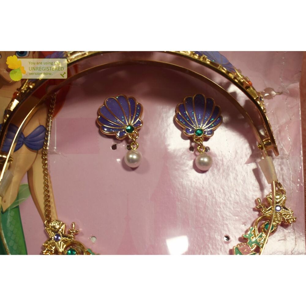 Disney Princess Ariel Jewelry Set Girls Costume Accessories - Picture 2 of 7